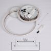 ManzanalesÂ  Plafondlamp LED Chroom, Zilver, 1-licht, Afstandsbediening