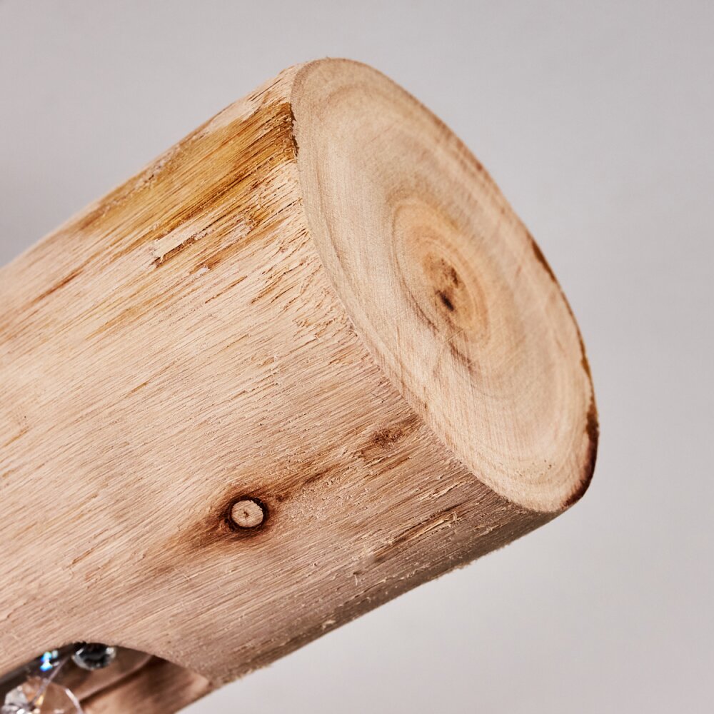 Rodeche Plafondlamp LED Hout licht, Zwart, 1-licht