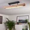 Rodeche Plafondlamp LED Hout licht, Zwart, 1-licht