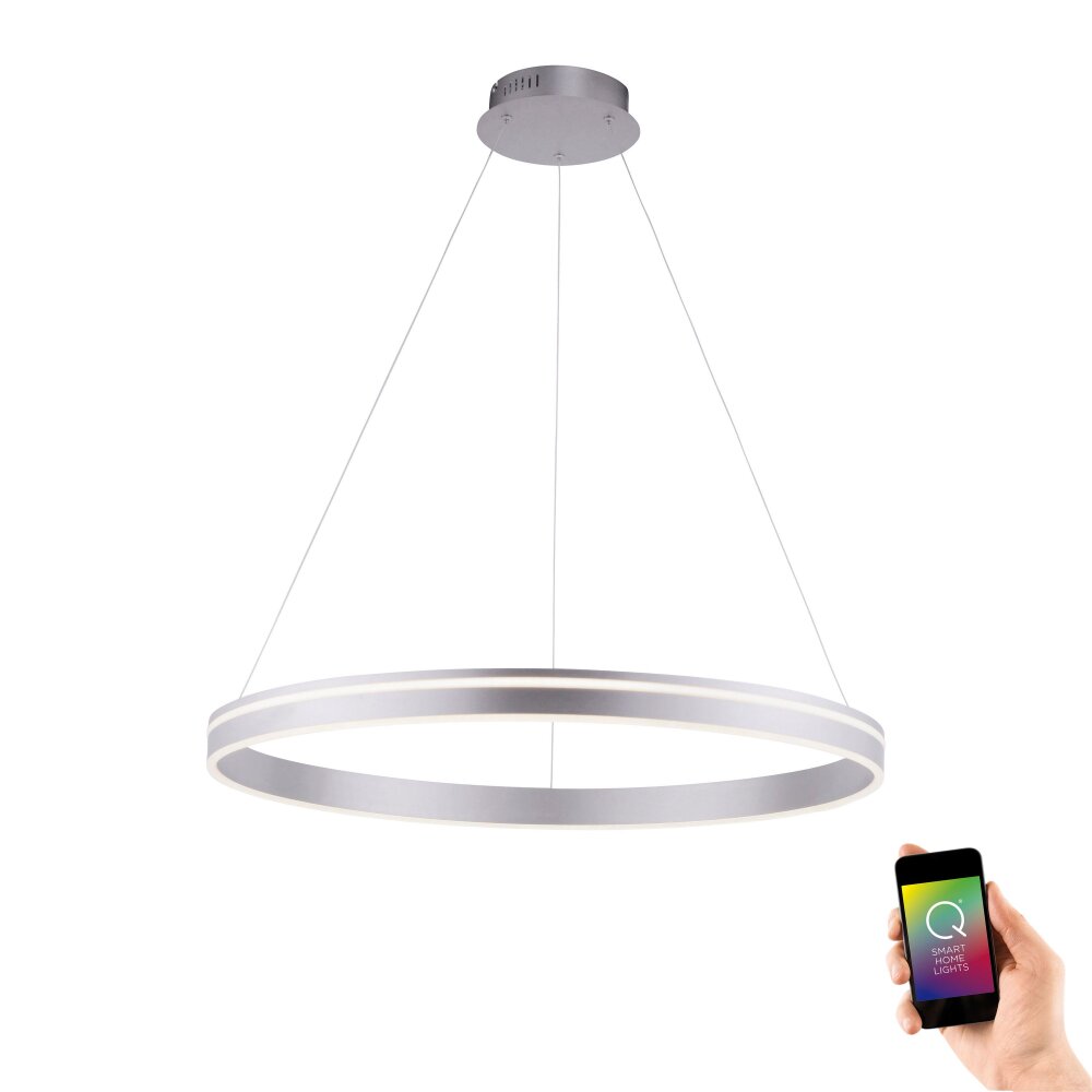 Paul Neuhaus Q-VITO Hanglamp LED roestvrij staal, 1-licht, Afstandsbediening main product photo