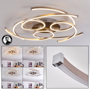 Cojcam Plafondlamp LED Nikkel mat, 3-lichts