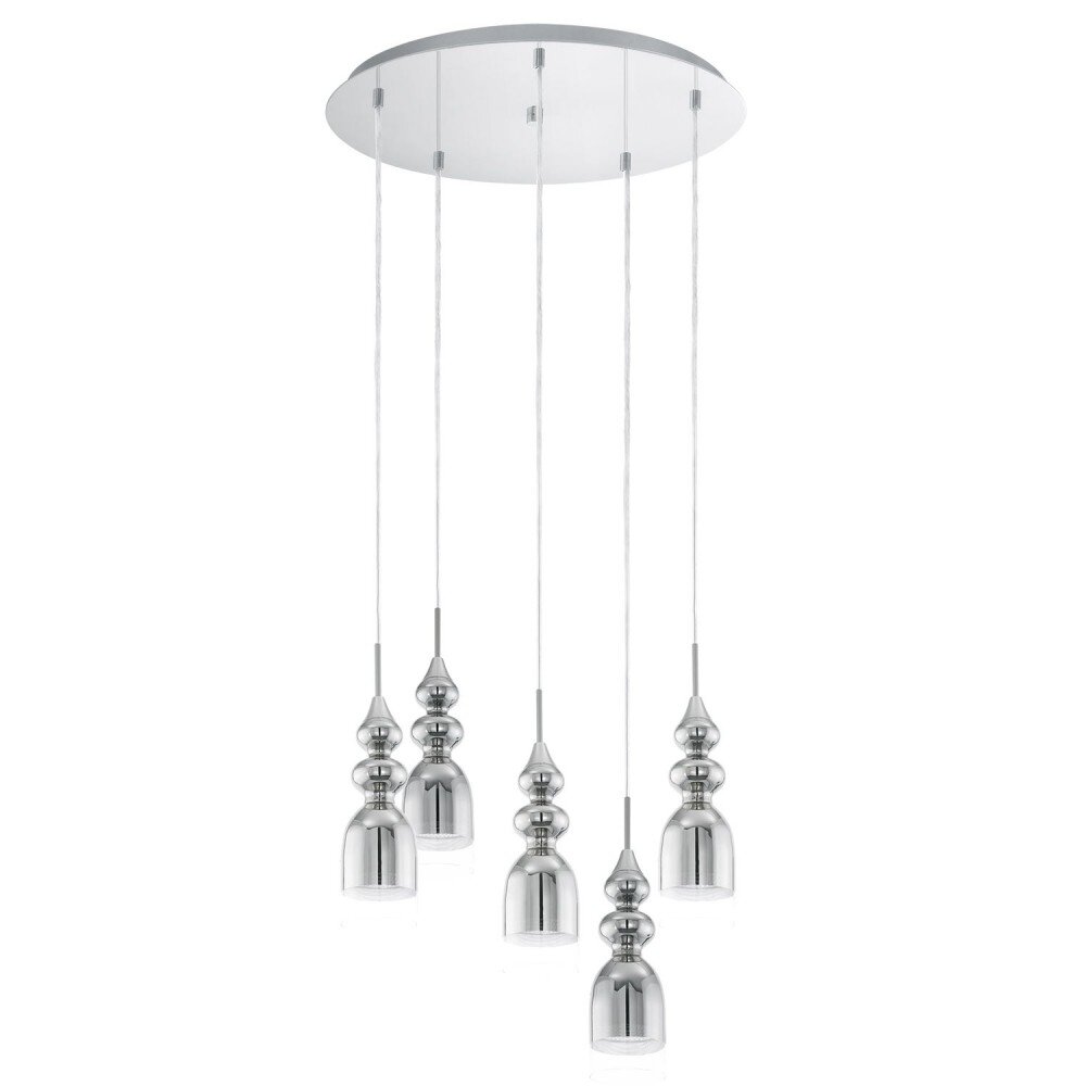 Eglo BOLANOS Hanglamp LED Chroom, 5-lichts main product photo