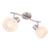 Globo WILLY Spotlamp Nikkel mat, 2-lichts
