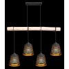 Globo ABLONA Hanger Zwart, 4-lichts