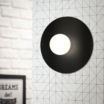 Brilliant Zon Plafondlamp Zwart, 1-licht Brilliant Zon Plafondlamp Zwart, 1-licht