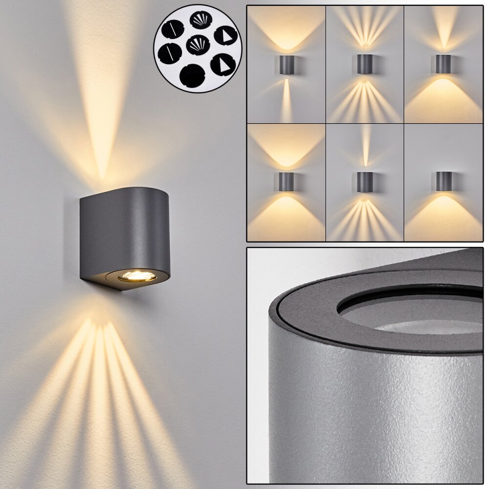 Mora Buiten muurverlichting LED Grijs, 2-lichts main product photo