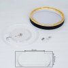 Beade Plafondlamp LED Goud, Zwart, 1-licht, Afstandsbediening