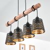 Strathmore Hanglamp Hout licht, Zwart, 4-lichts