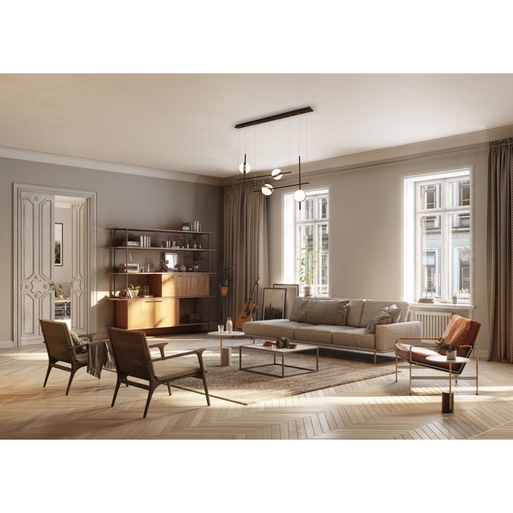 Mantra CUBA Hanger LED Goud, Zwart, 1-licht main product photo
