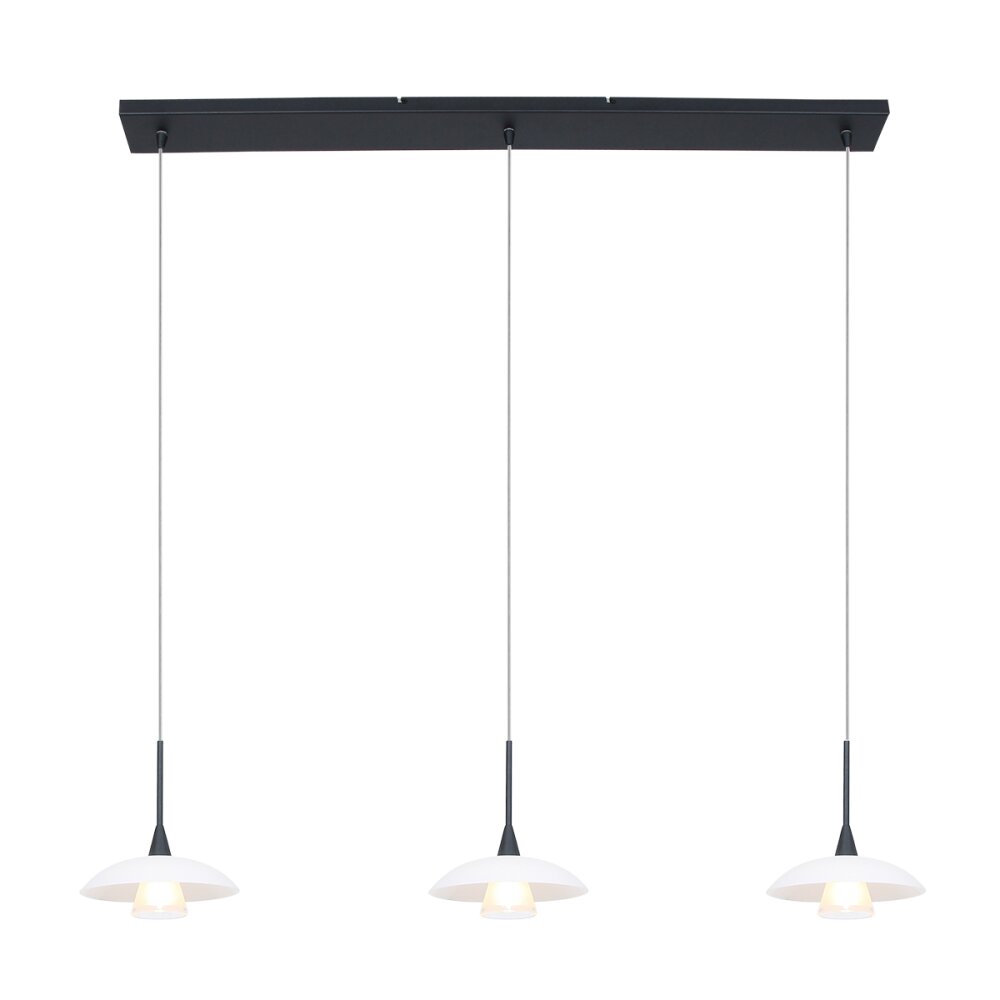 Steinhauer Tallerken Hanglamp LED Nikkel mat, 3-lichts main product photo