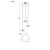 Globo MATTY Hanger LED Nikkel mat, 1-licht