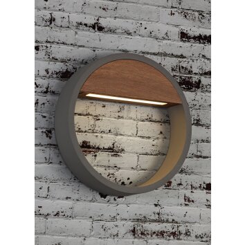 Mantra CYCLE Buiten muurverlichting LED Grijs, 1-licht