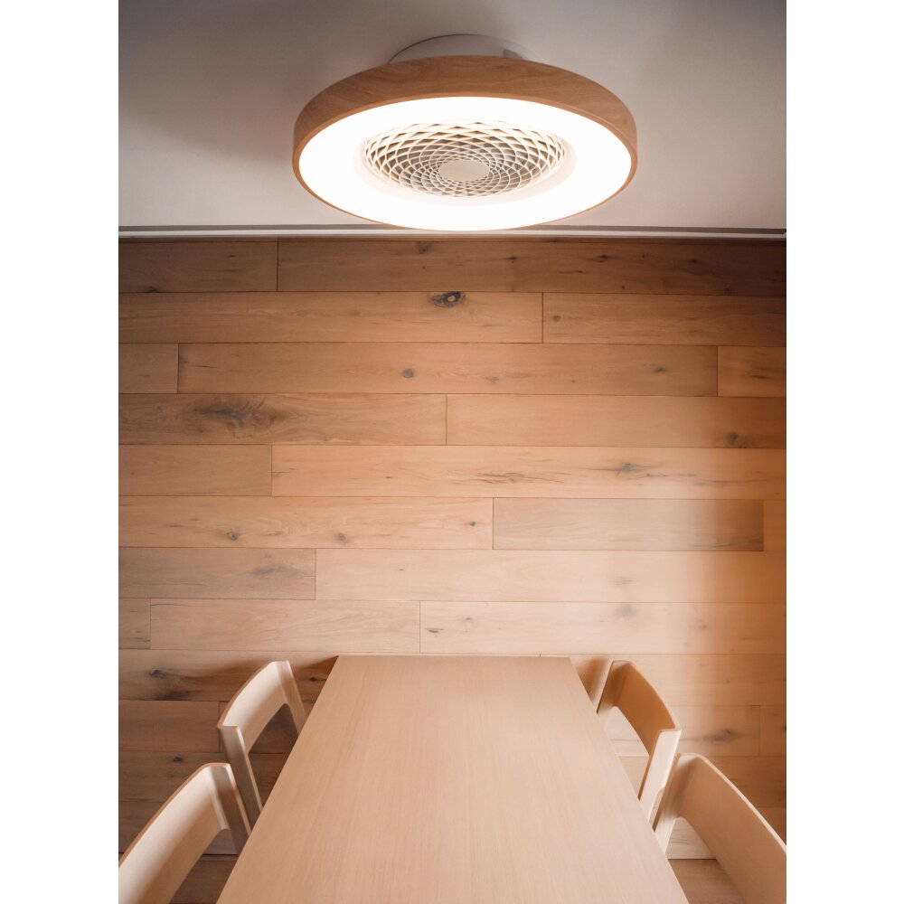 Mantra TIBET plafondventilator LED Hout donker, Wit, 1-licht, Afstandsbediening main product photo