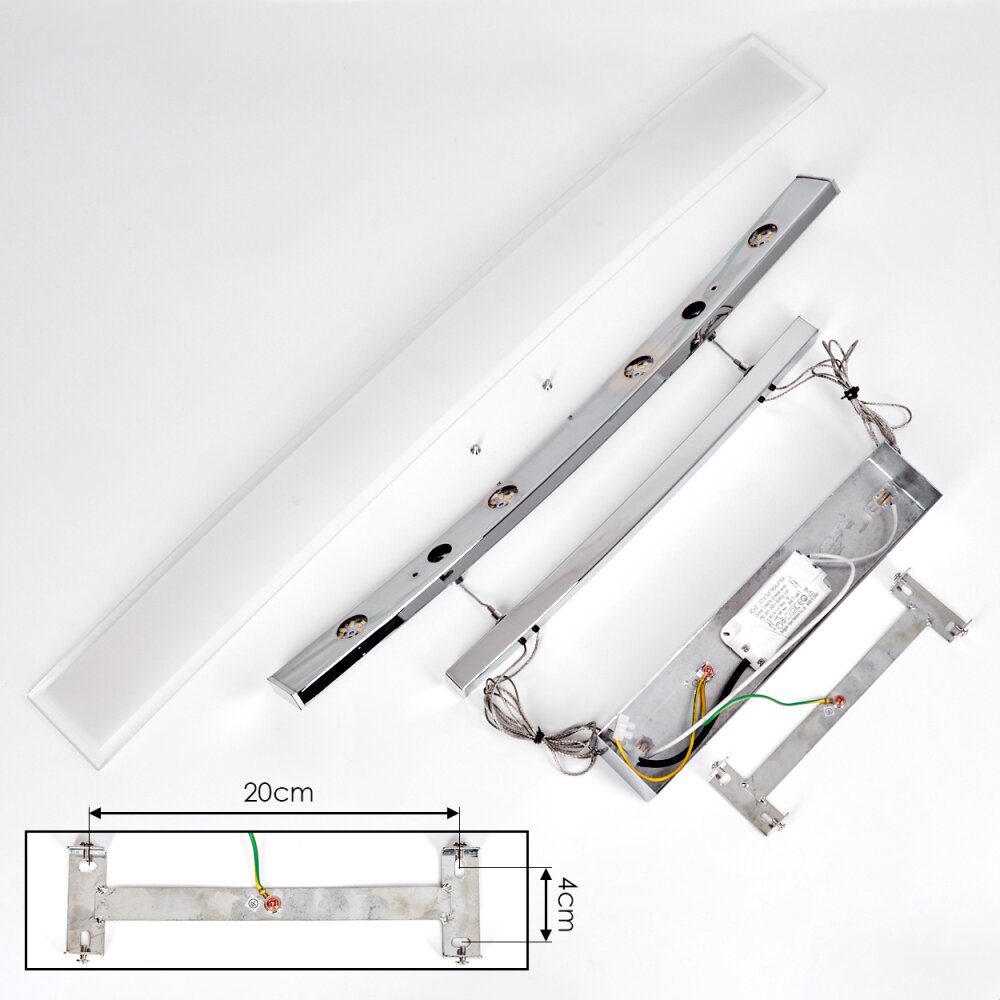 Balcairn Hanglamp LED Chroom, 4-lichts