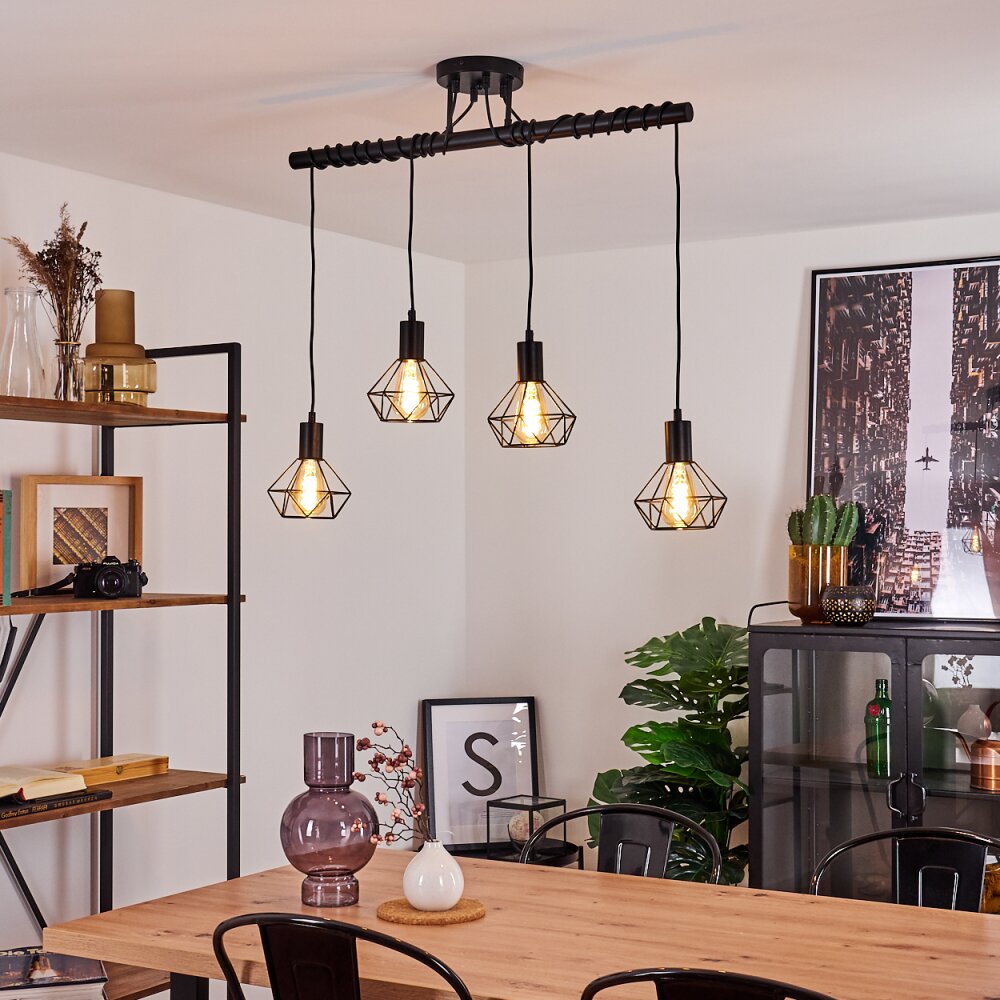 Baripada Hanglamp Zwart, 4-lichts main product photo