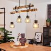 Gondo Hanger Hout donker, Zwart, 4-lichts