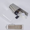 Busalla Buiten muurverlichting LED Nikkel mat, 1-licht
