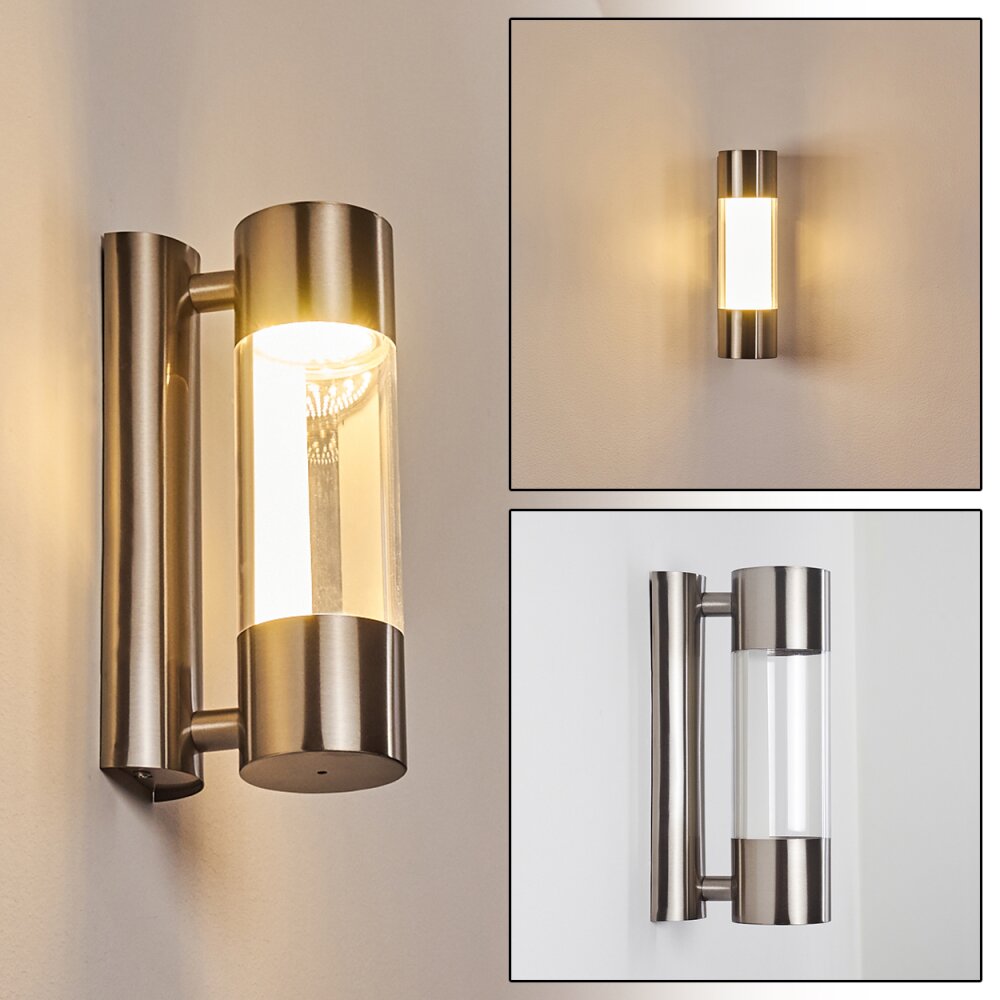 Caivano Buiten muurverlichting LED Nikkel mat, 1-licht main product photo