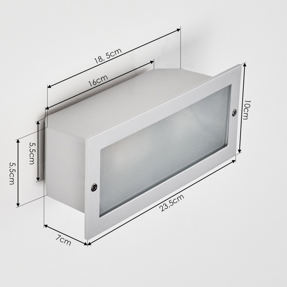 Peria Inbouw muurverlichting Wit, 1-licht