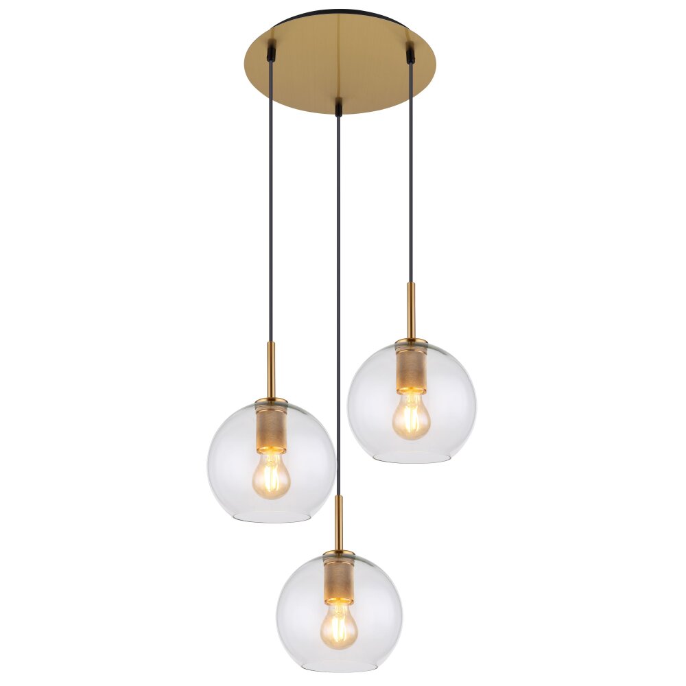 Globo ADARA Hanger Messing, 3-lichts main product photo