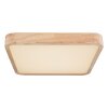 Globo LEANARA Plafondlamp LED Hout licht, Wit, 1-licht, Afstandsbediening