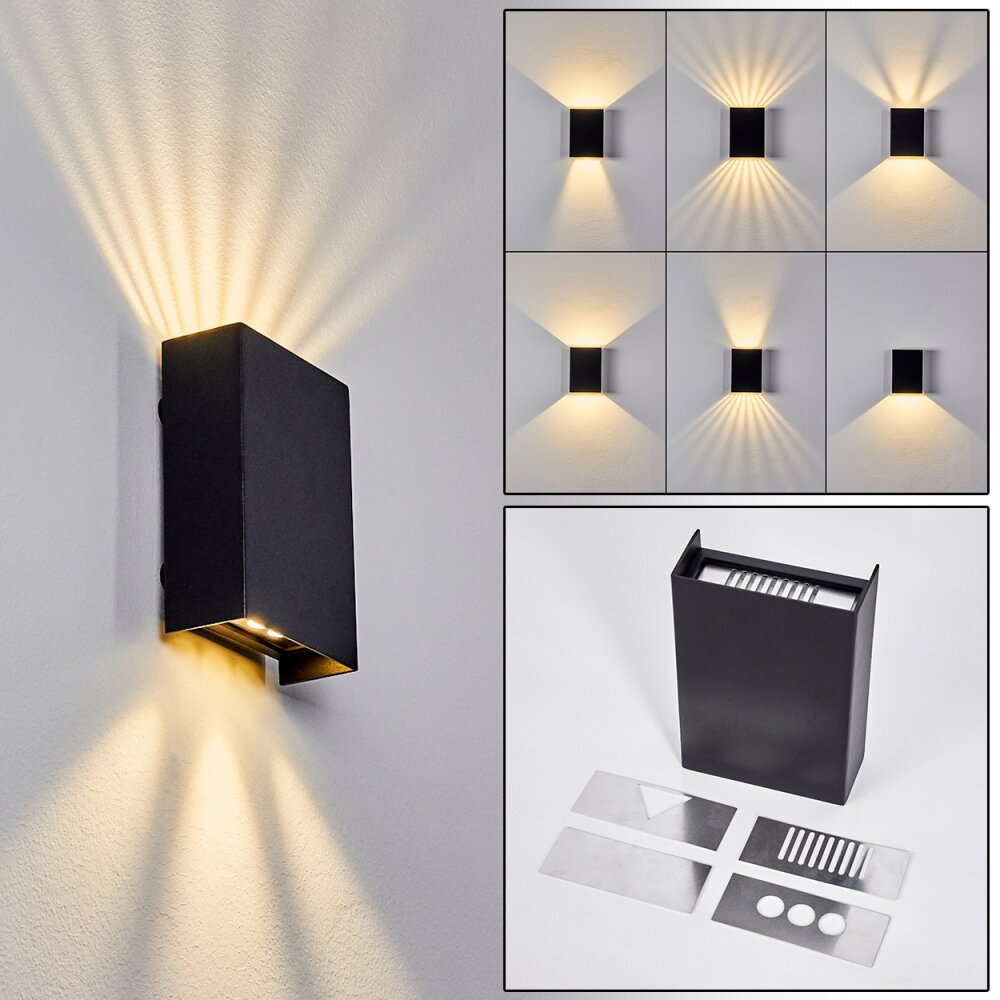 Benin Muurlamp LED Zwart, 1-licht main product photo