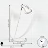 Corralcay Staande lamp Chroom, Wit, 1-licht