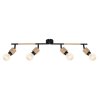 Globo JORNA Spotlamp Hout licht, Zwart, 4-lichts