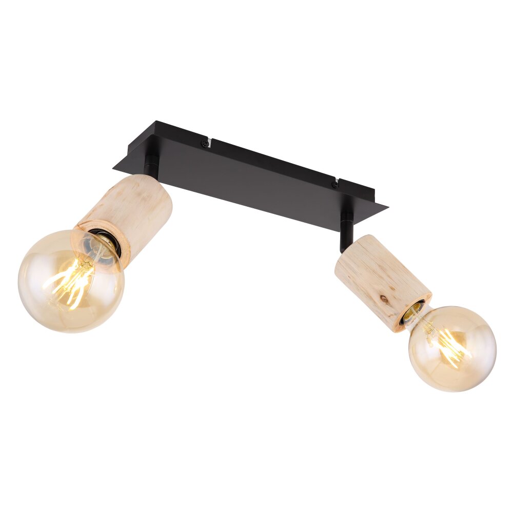 Globo JOSEBA Spotlamp Zwart, 2-lichts main product photo