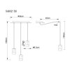 Globo JOSEBA Hanger Zwart, 3-lichts