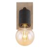 Globo JOSELLA Spotlamp Hout donker, Zwart, 1-licht