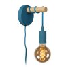 Lucide Pola Muurlamp Blauw, Hout licht, 1-licht