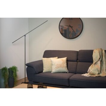 Lucide AGENA Staande lamp LED Zwart, 1-licht