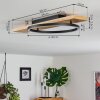 Pompu Plafondlamp LED Hout licht, Zwart, 1-licht