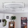 Feletto Plafondlamp LED Transparant, Helder, Wit, 1-licht, Afstandsbediening