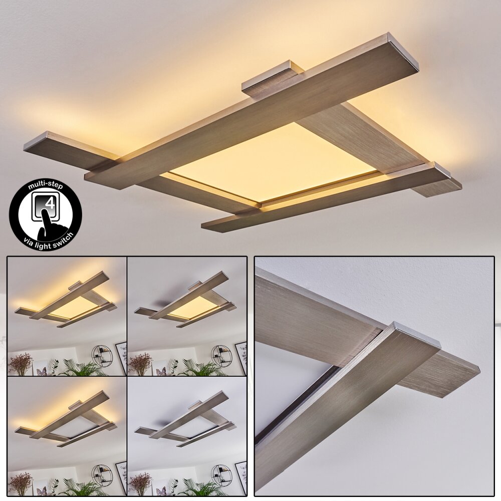 Cuchara Plafondlamp LED Nikkel mat, 1-licht main product photo