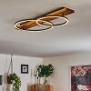Pompu Plafondlamp LED Hout donker, Zwart, 2-lichts