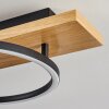 Pompu Plafondlamp LED Hout licht, Zwart, 2-lichts