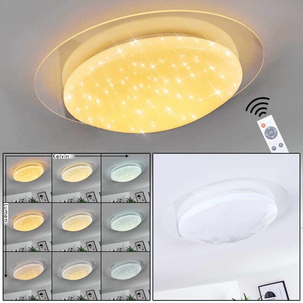 Rosenga Plafondlamp LED Wit, 1-licht, Afstandsbediening main product photo