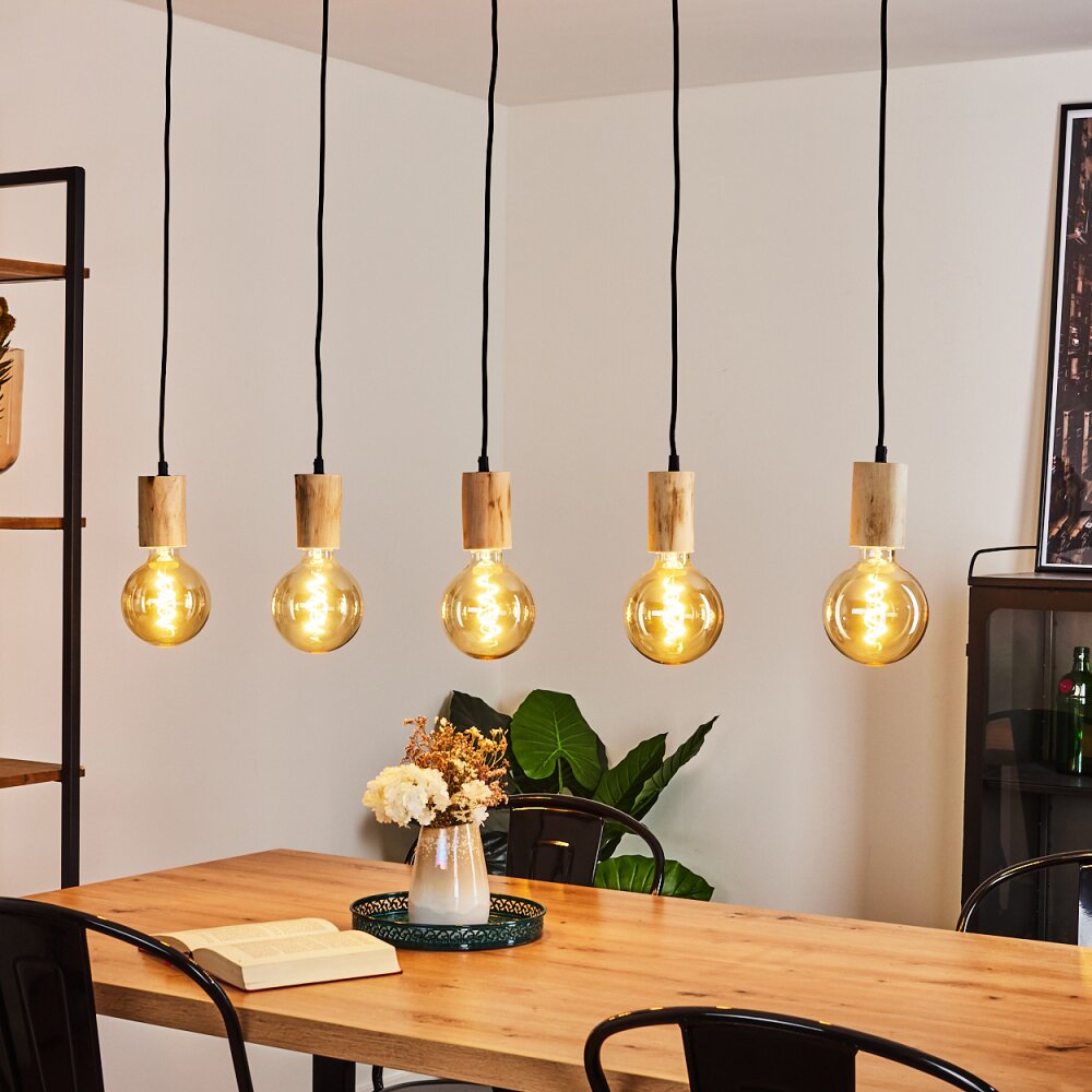 Vasanello Hanger Zwart, 5-lichts