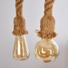 Menamini Hanger Antraciet, Bruin, Hout donker, 6-lichts