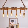 Menamini Hanger Antraciet, Bruin, Hout donker, 6-lichts