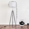 Honoa Staande lamp Chroom, Zwart, 1-licht