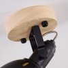 Tina Plafondlamp Hout donker, Zwart, 1-licht