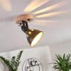 Tina Plafondlamp Hout donker, Zwart, 1-licht