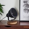 Ogho Tafellamp Hout donker, Zwart, 1-licht