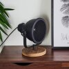Ogho Tafellamp Hout donker, Zwart, 1-licht