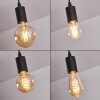 Yaak Plafondlamp Hout licht, Zwart, 3-lichts