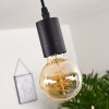 Yaak Plafondlamp Hout licht, Zwart, 3-lichts