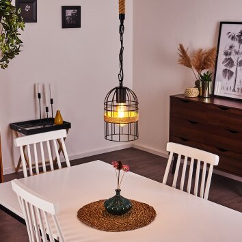 Sulzano Hanger Bruin, Zwart, 1-licht
